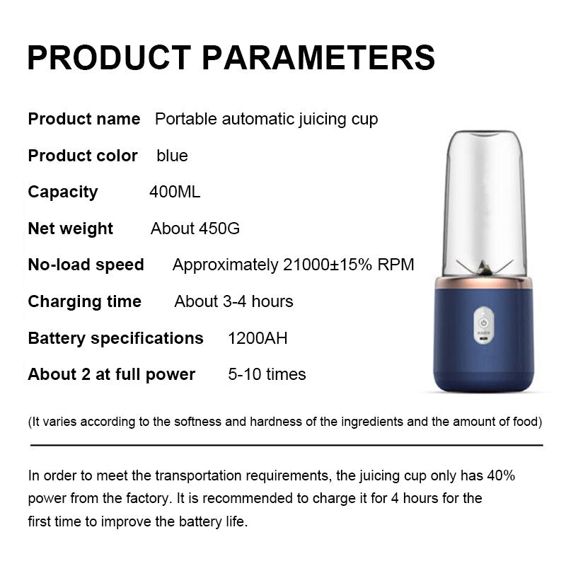 FreshJuice™ Batidora Eléctrica Portable